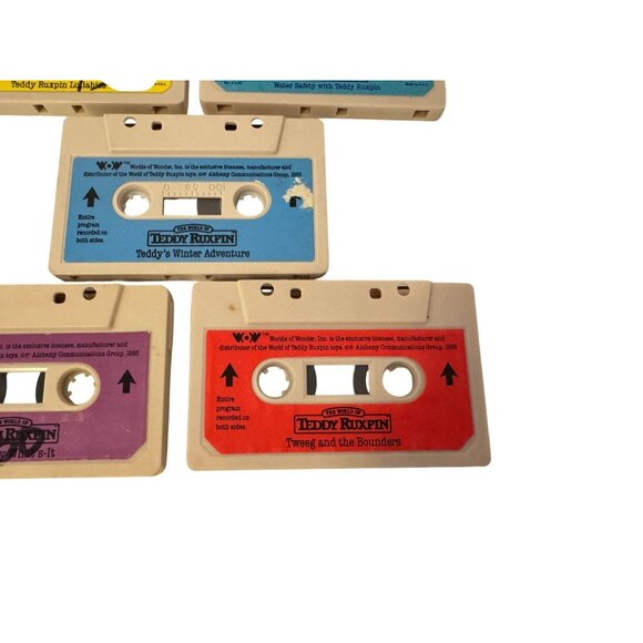 Teddy Ruxpin Cassettes Winter Water Safety Wooly Lullabies Tweeg Bounders - Picture 2 of 5